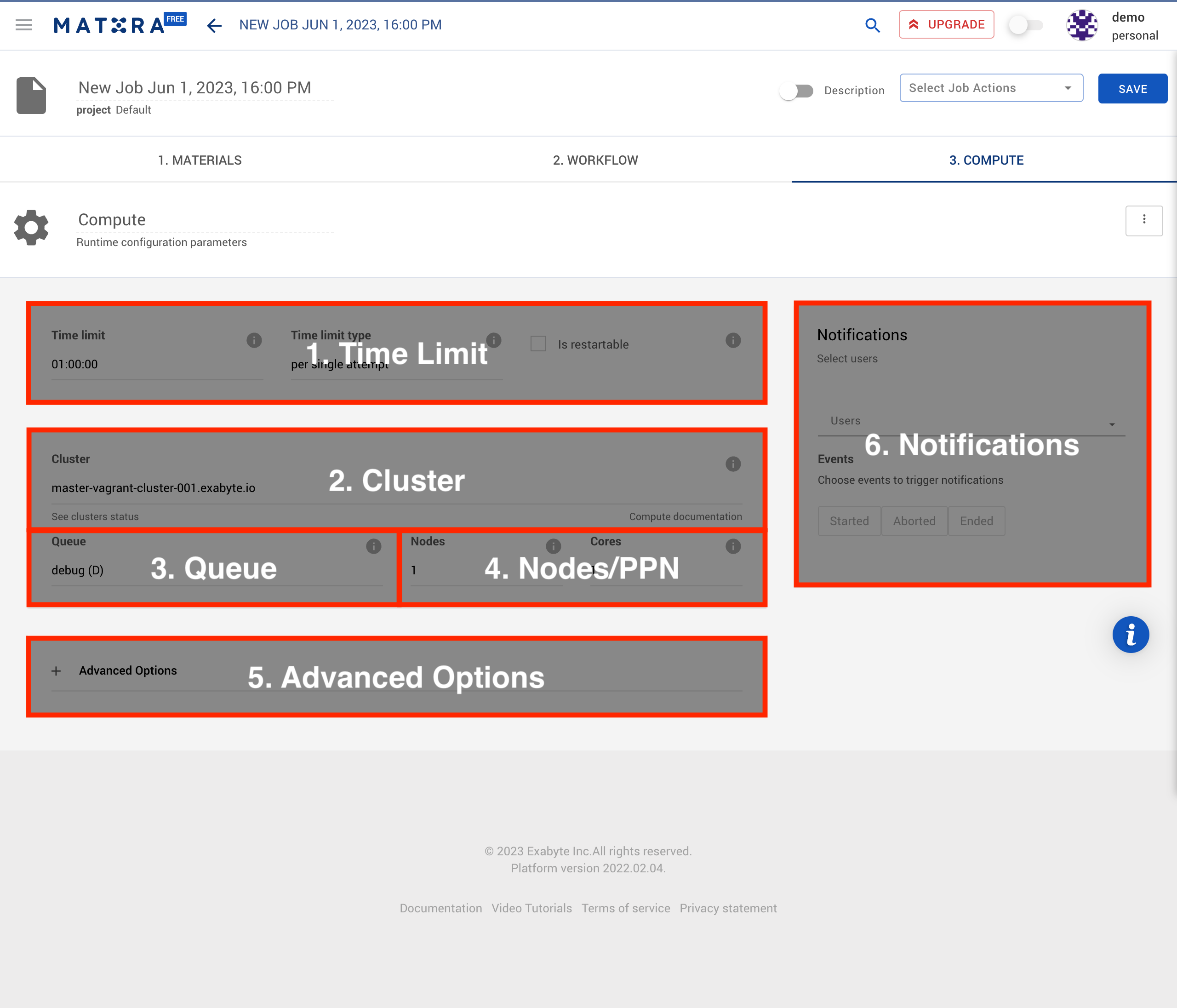 Compute Tab Compute Tab