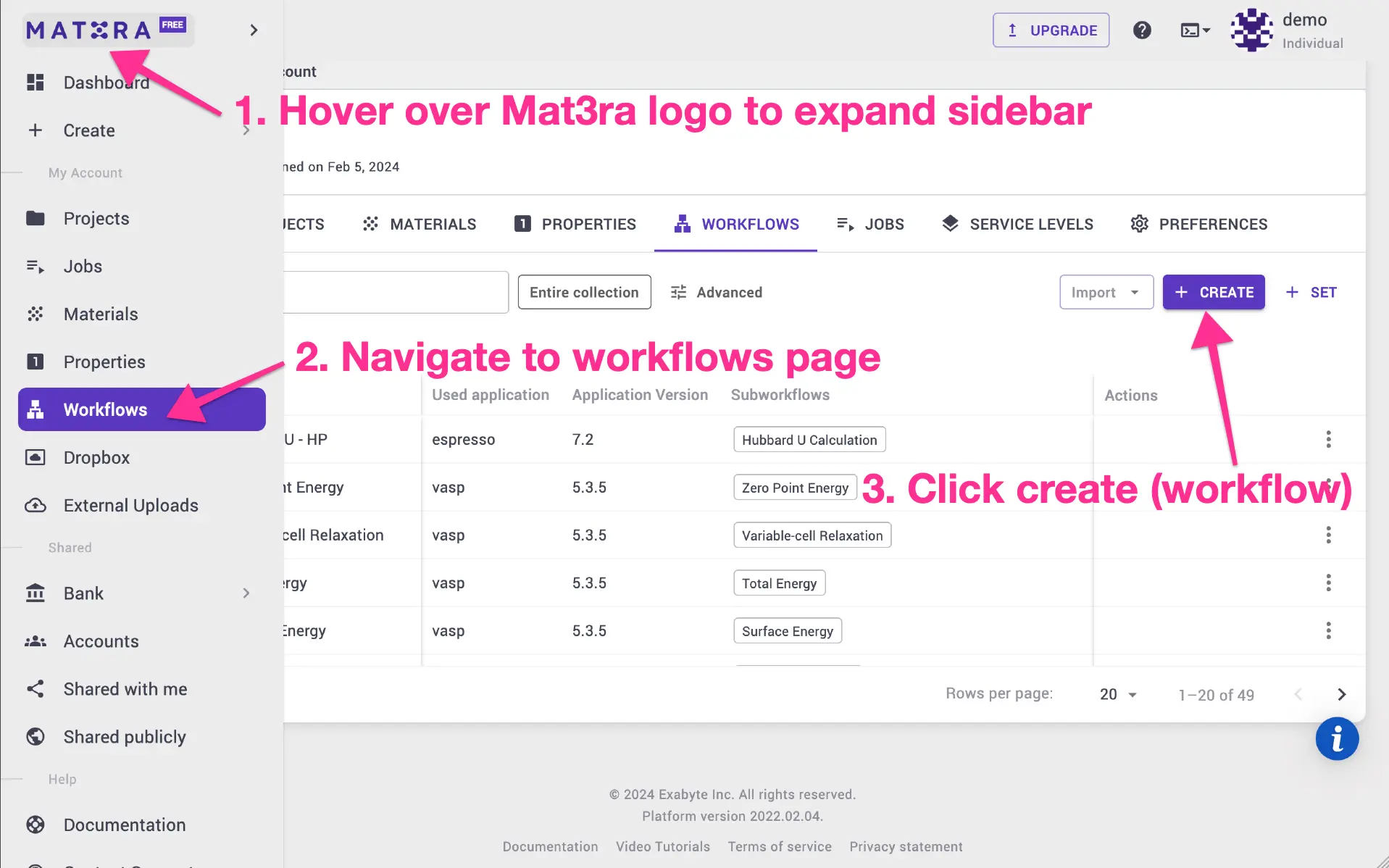 DeePMD create workflow DeePMD create workflow