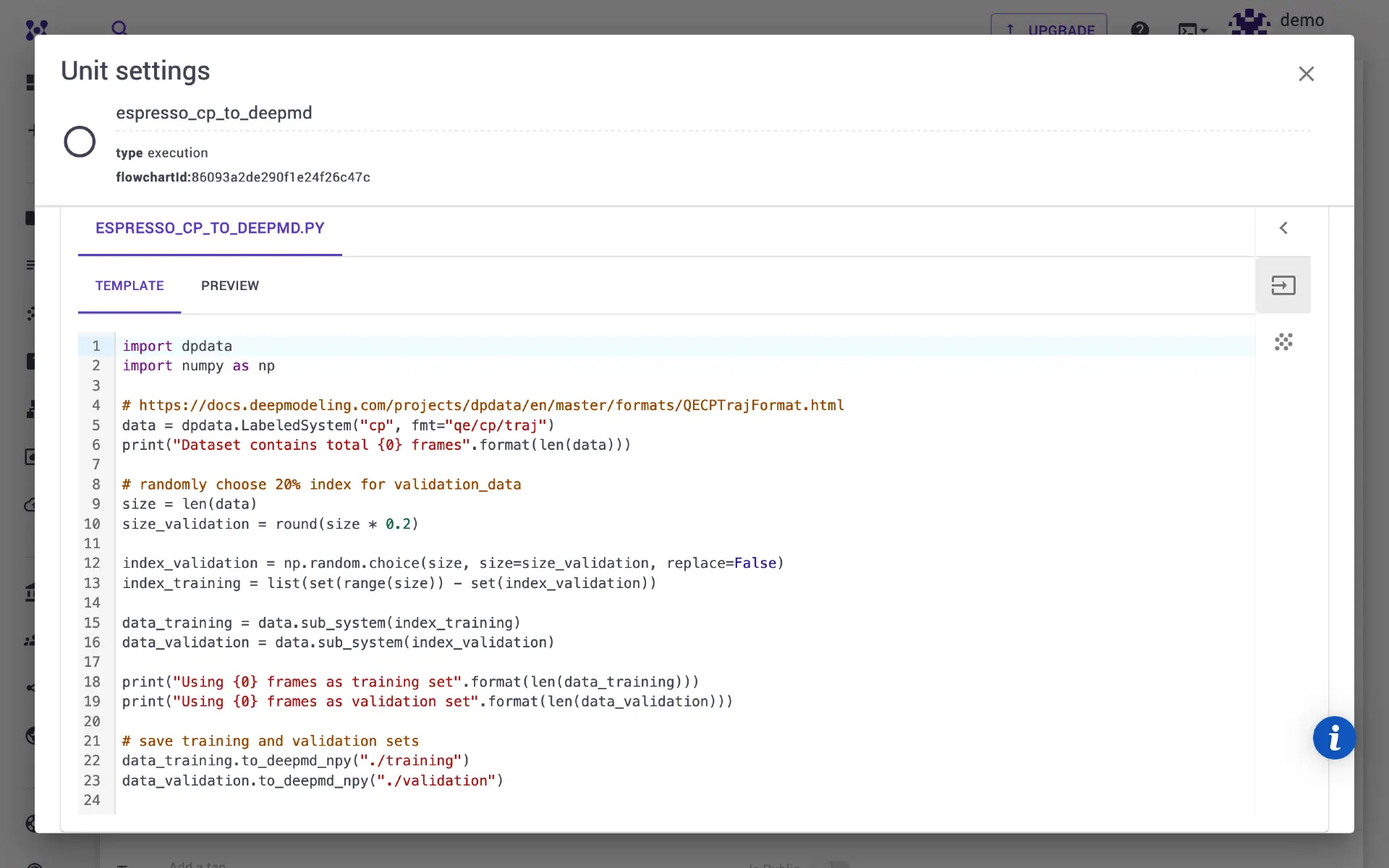DeePMD edit python script DeePMD edit python script