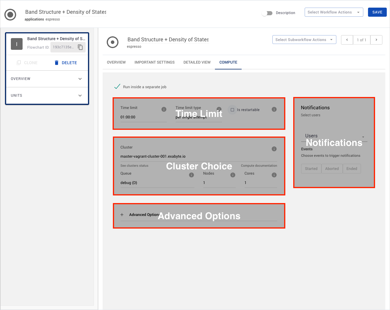 The Compute tab The Compute tab